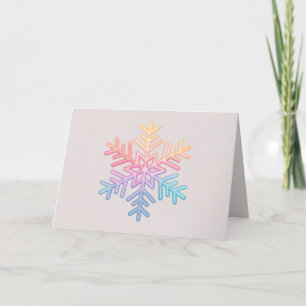 Tarjeta Festiva Sencillo copo de nieve