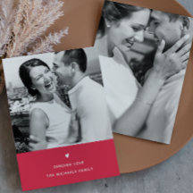 Sencillo Corazón Rojo Saludo de San Valentín