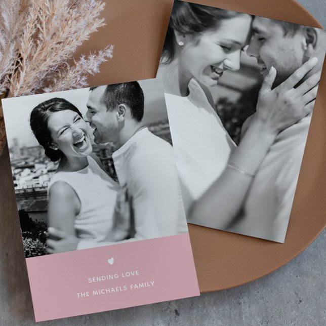 Tarjeta Festiva Sencillo corazón Rubor Valentine Greeting (Subido por el creador)