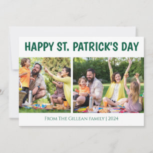 Tarjeta Festiva Sencillo día de San Patrick familia Shamrock 2 fot