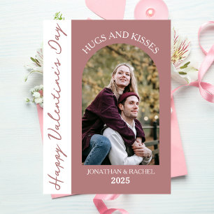 Tarjeta Festiva Sencillo Elegante Amor foto de pareja del día de S