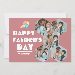 Tarjeta Festiva Sencillo elegante Collage de Fotos Dulce Día del P