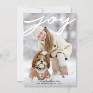 Tarjeta Festiva Sencillo joy Navidades manuscritos Foto