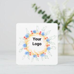Tarjeta Festiva Sencillo logo de personalizado minimalista elegant