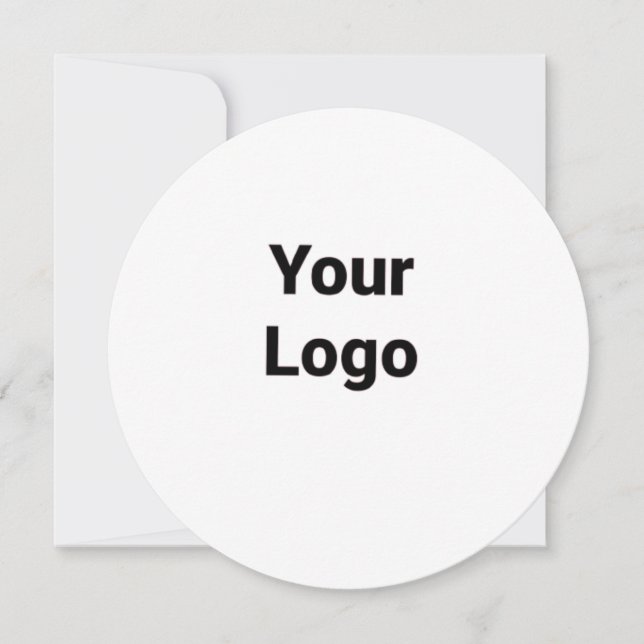 Tarjeta Festiva Sencillo logo de personalizado minimalista elegant (Anverso)