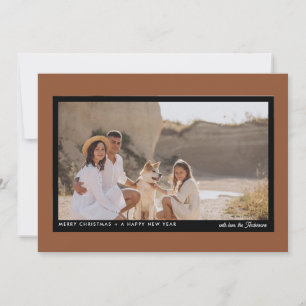 Tarjeta Festiva Sencillo Moderno Boho Marrón Minimalista 1 Foto 