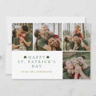 Tarjeta Festiva Sencillo shamrock de buena suerte. Foto de Patrick