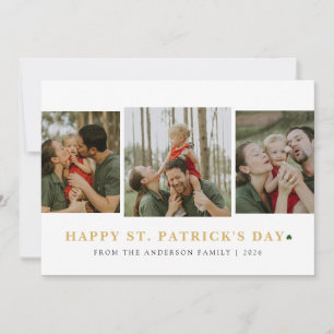 Tarjeta Festiva Sencillo shamrock de buena suerte. Foto del Patric