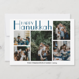 Tarjeta Festiva Sencillo y elegante Familia Hanukkah 3 foto