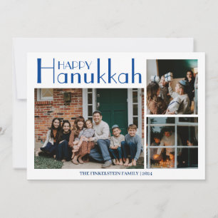 Tarjeta Festiva Sencillo y elegante Familia Hanukkah 3 foto