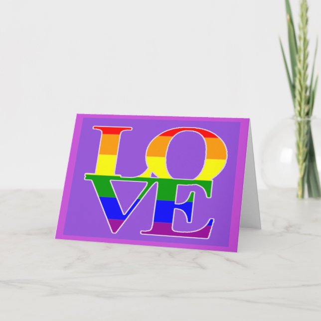 Tarjeta Festiva Sencillo y elegante orgullo gay San Valentín (Anverso)