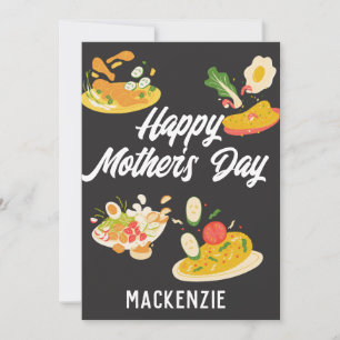 Tarjeta Festiva Sencillo y elegante Tema de Comida para Regalo d