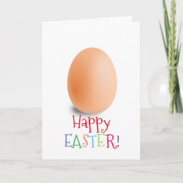 Tarjeta Festiva Sencillos colores de pastel de huevos de pascua