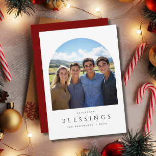Tarjeta Festiva Sencillos Navidades de fotografía arca bendicen a 