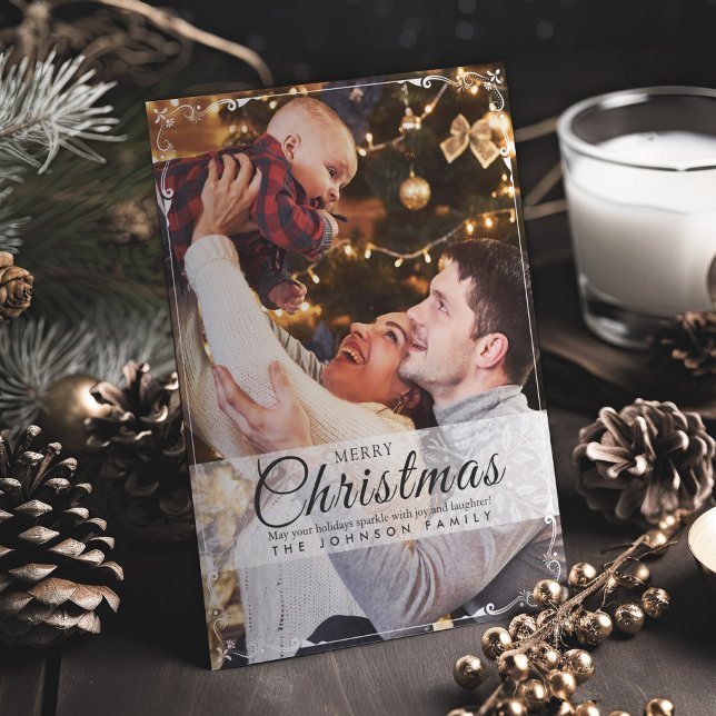 Tarjeta Festiva Sencillos Navidades de fotos de cuadros blancos el (Subido por el creador)