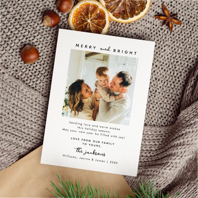 Tarjeta Festiva Sencillos Navidades de la familia mora y brillante (Subido por el creador)