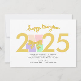 Tarjeta Festiva Sencillos Navidades elegantes Caja de regalo de Añ