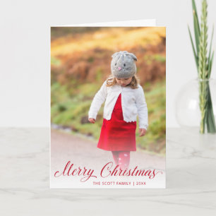 Tarjeta Festiva Sencillos Navidades modernos de escritura roja