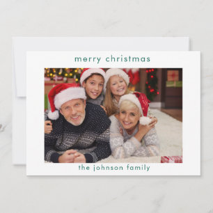 Tarjeta Festiva Sencillos Navidades modernos Nieve la foto del sal