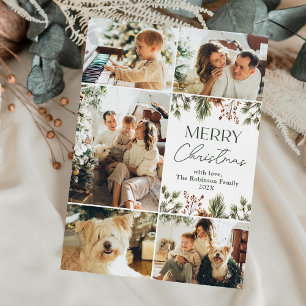 Tarjeta Festiva Sencillos Navidades modernos saludan la foto