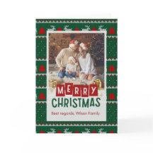 Sencillos Navidades rojos y verdes saludando con f