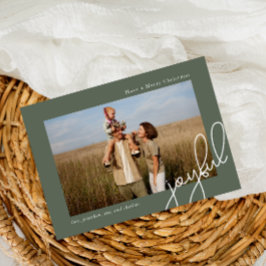 Tarjeta Festiva Sencillos puntos verdes alegre guión elegante foto