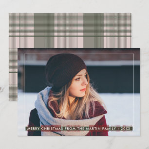 Tarjeta Festiva Sencillos y clásicos Navidades de Country Plaid