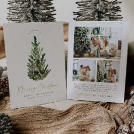 Tarjeta Festiva Sencillos y elegantes Navidades de fotos de árbole