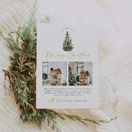 Tarjeta Festiva Sencillos y elegantes Navidades de fotos de árbole
