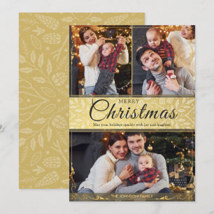 Tarjeta Festiva Sencillos y elegantes Navidades de fotos del marco