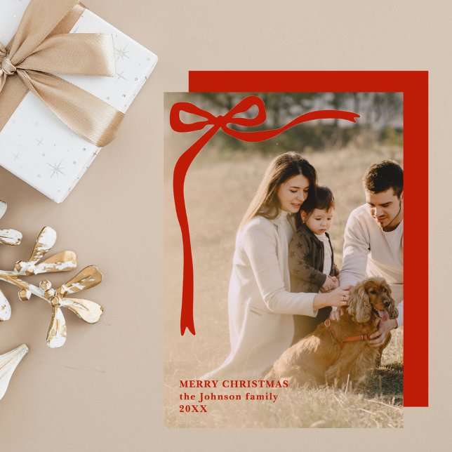 Tarjeta Festiva Sencillos y elegantes Navidades fotográficos de la (Subido por el creador)