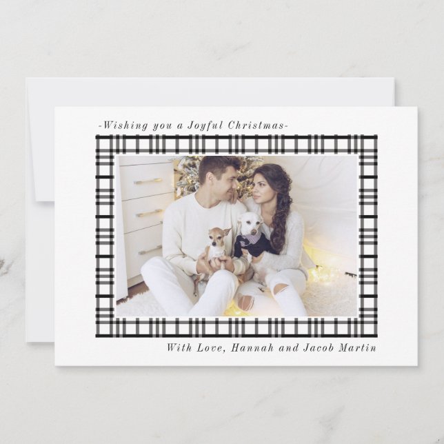 Tarjeta Festiva Sencillos y festivos Navidades de fotografía de pu (Anverso)