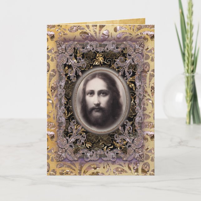 Tarjeta Festiva Señor Jesús Victorian (Anverso)