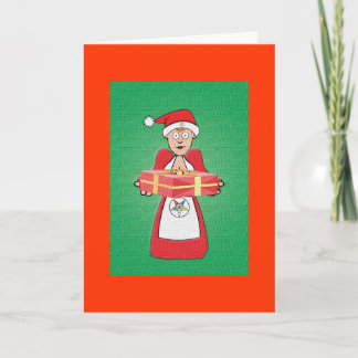 Tarjeta Festiva Señora Santa OES
