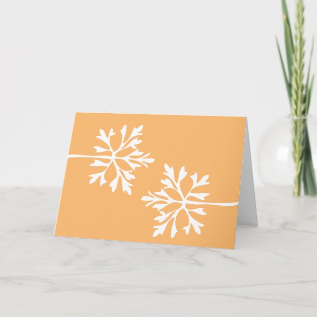 Tarjeta Festiva Sensación de nieve simple (Anverso)