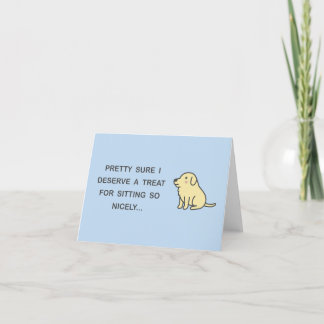 Tarjeta Festiva Sentado con gusto