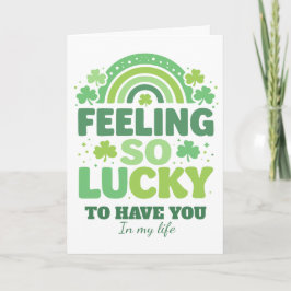 Tarjeta Festiva Sentirse tan afortunado Día de San Patricio Retro 