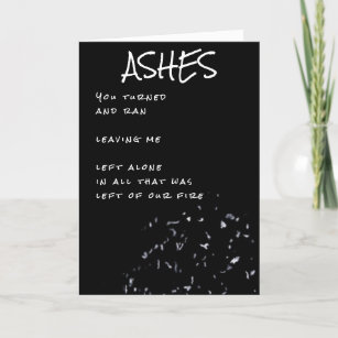 Tarjeta Festiva Separación de poemas de Ashes