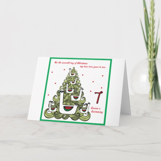 Tarjeta Festiva Séptimo Día de los Navidades (Anverso)