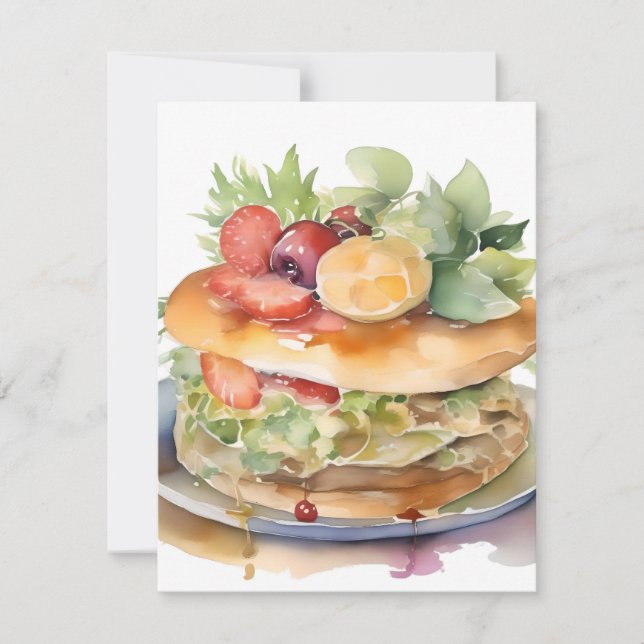 Tarjeta Festiva Ser amable con los servidores de alimentos Mes D (Anverso)