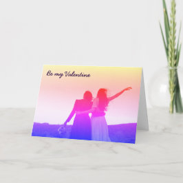 Tarjeta Festiva Ser mi Valentine (lesbiana/bisexual)
