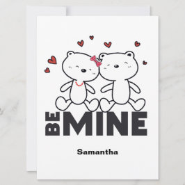 Tarjeta Festiva SER MÍO - Valentín moderno personalizado lindo