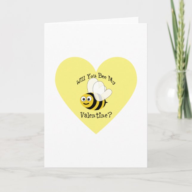 Tarjeta Festiva ¿Serás Mi Corazón Amarillo De San Valentín? (Anverso)