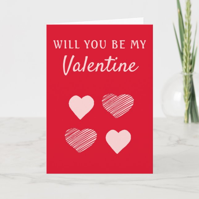 Tarjeta Festiva Serás mi Día de San Valentín (Anverso)