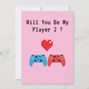 Tarjeta Festiva ¿Serás mi jugador 2?
