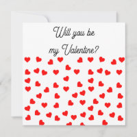 ¿Serás mi San Valentín? Corazones rojos juguetones