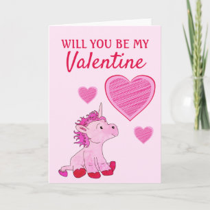 Tarjeta Festiva ¿Serás mi unicornio del Día de San Valentín?