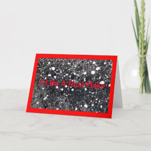 Tarjeta Festiva Sería un verdadero humor de los Navidades Flake
