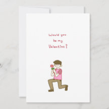 ¿Serías Mi Valentín? Un chico con una flor
