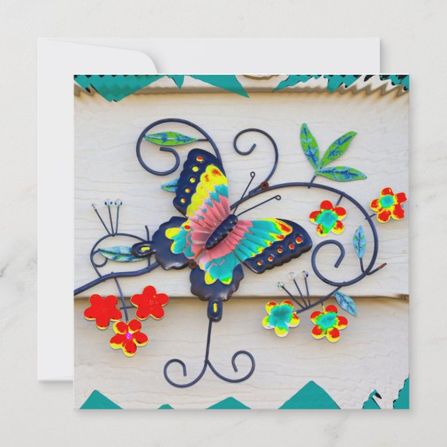 Tarjeta Festiva Serie de mariposas solares deslumbrantes (Anverso)